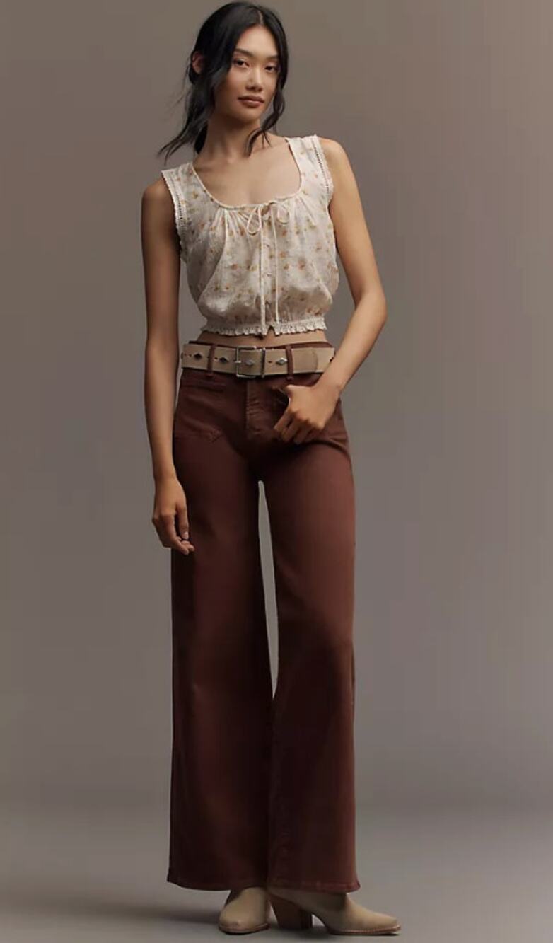 Mother The Patch Pocket Undercover Sneak Wide-Leg Jeans size 24